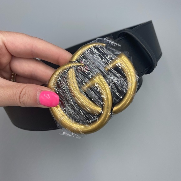 Gucci Accessories - Gucci wide marmont belt in brushed gold